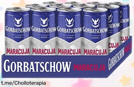 Pack 12 latas de Gorbatschow Mixed Maracuyá Vodka con sabor tropical y burbujeante, rebajado a un precio que no volverás a ver aprovecha ya este super chollo antes de que se acabe