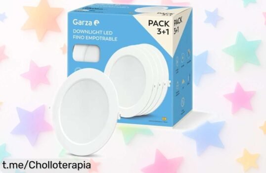 Pack 3+1 downlight LED Garza ultra fino, ¡ofertón de luz uniforme a precio rebajado que no podrás dejar escapar y transforma tu hogar en un espacio brillante!