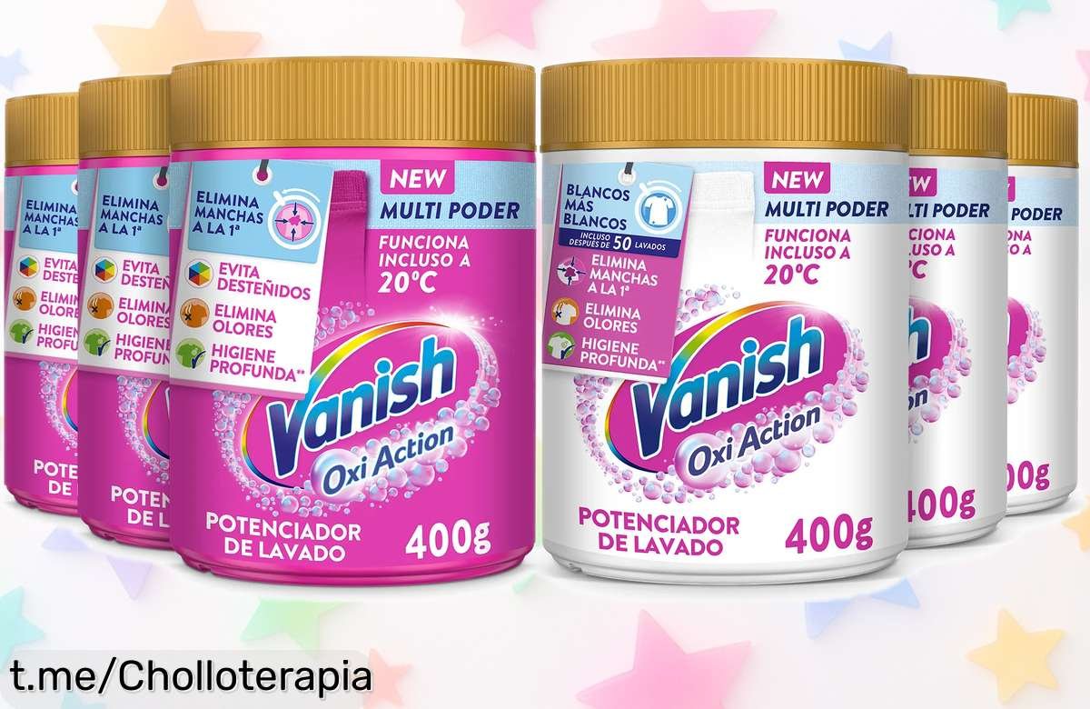 Pack Vanish Oxi Advance 6x400g, quitamanchas sorprendente con precio rebajado que no verás otra vez. ¡Dale a tu ropa el cariño que necesita antes de que se agoten!