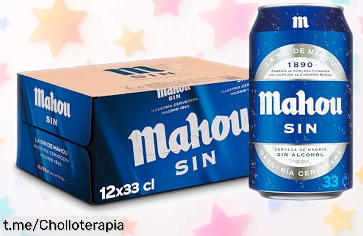 Pack de 12 cervezas Mahou 330 ml con sabor auténtico y aroma que conquista, ahora a un precio rebajado impresionante que vuela rápido ¡No pierdas este ofertón único para refrescar tus momentos!