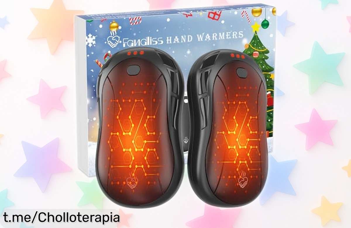 Pack de 2 calentadores de manos recargables FANDLISS: calienta tus manos este invierno con un descuentazo increíble, ¡no te quedes sin él y disfrutalos ya!