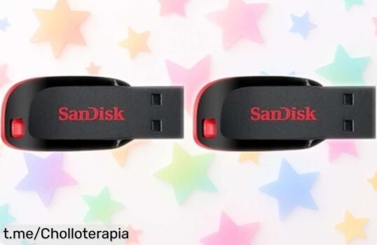 Pack de 2 memorias USB SanDisk 64 GB con precio rebajado para guardar tus archivos rápido y seguro sin complicaciones, un ofertón limitado que vuela ¡no lo dejes escapar!