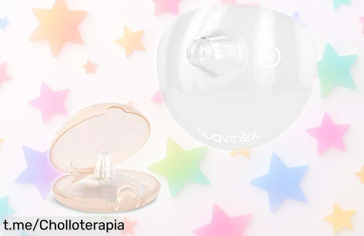 Pack de 2 pezoneras Suavinex de silicona suave con cajita práctica para pezones sensibles rebajadas a un precio muy bajo, ¡facilitan la lactancia y alivian al instante! Oferta temporal, cómpralas ya antes de que se agoten.