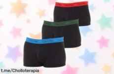 Pack de 3 boxers low rise trunks Calvin Klein para hombre a precio muy bajo, super chollo que no puedes dejar pasar: ¡caída de precio increíble! Aprovecha esta oferta limitada y llévate estos cómodos boxers. ¡No esperes más, corre que vuela, esto se agota rápido!