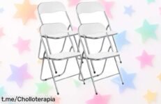 Pack de 4 sillas plegables acolchadas súper resistentes con estructura metálica, ideal para llevar donde quieras; precio rebajado y oferta limitada que no durará mucho ¡Hazte con ellas ya antes que se agoten!