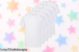Pack de 5 camisetas Fruit of the Loom originales a precio de ganga, algodón suave y confort inigualable. ¡Super chollo que vuela! No te quedes sin las tuyas y aprovecha esta oferta limitada antes de que se agoten.