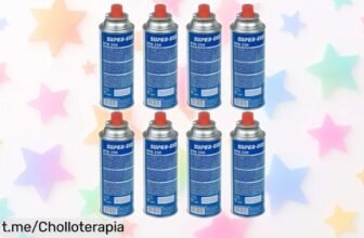 Pack de 8 cartuchos K 250 de gas butano puro, oportunidad única para camping y hornillos ¡Ofertón instantáneo que hará brillar tus aventuras!