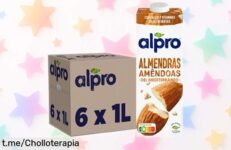 Pack irresistible de 6 bebidas vegetales de almendra Alpro con calcio, ahora a un precio rebajado que no te puedes perder; cuida tu cuerpo y disfrútalas antes que se agoten.