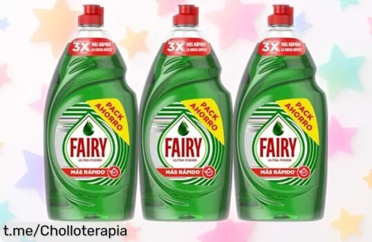 Pack lavavajillas Fairy Ultra Poder 3x900ml en precio rebajado, un super chollo que no vuelve. ¡Haz de tus platos una obra maestra y disfruta la satisfacción de relucir ya!