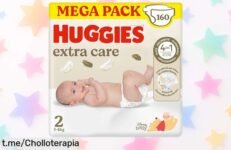 Pañales Huggies extra care Disney talla 2 con 160 unidades súper absorbentes y piel protegida, rebajados a un precio de ganga que no dura mucho ¡corre que vuelan!