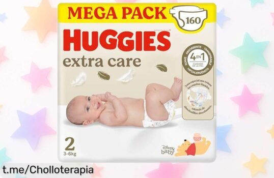 Pañales Huggies extra care Disney talla 2 con 160 unidades súper absorbentes y piel protegida, rebajados a un precio de ganga que no dura mucho ¡corre que vuelan!