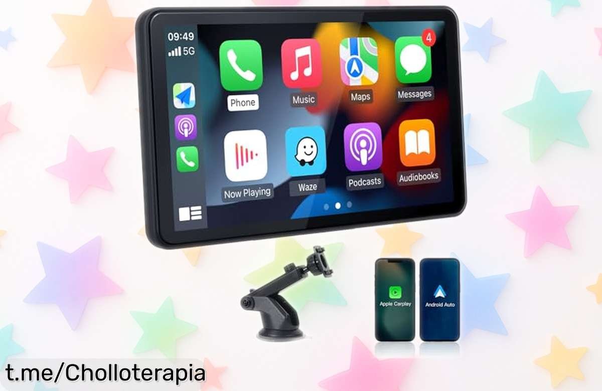 Pantalla carplay para coche 7 pulgadas con conexión inalámbrica y GPS real rebajada por tiempo limitado disfruta de control total sin cables ni líos corre que vuelan estas unidades a precio súper bajo