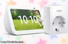 Pantalla inteligente Echo Show 5 (3ª gen) con Alexa y enchufe Tapo P100MA juntos a precio rebajado, sonido potente y control por voz ¡ofertón limitado que no puedes dejar pasar!