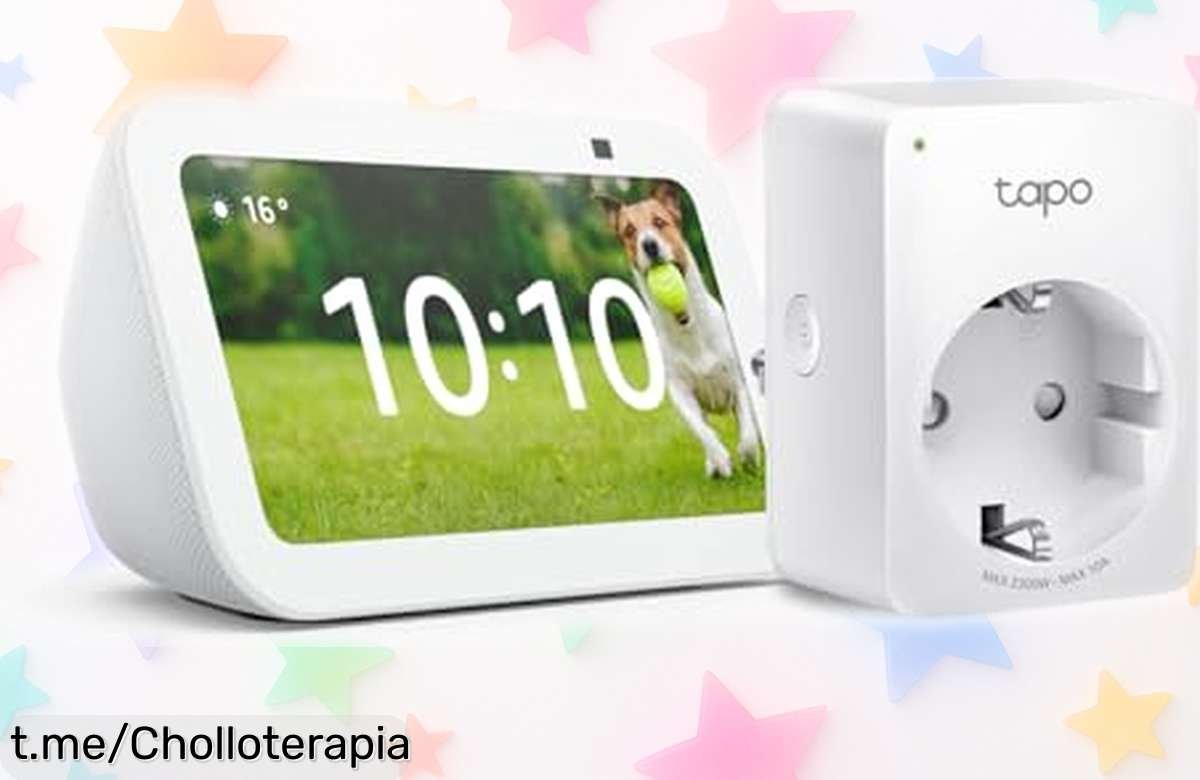 Pantalla inteligente Echo Show 5 (3.ª gen) con Alexa y enchufe Tapo P100MA juntos a precio rebajado, sonido potente y control por voz ¡ofertón limitado que no puedes dejar pasar!