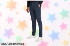 Pantalón chino Tommy Hilfiger Bleecker slim fit en azul con bandera bordada rebajado a precio loco, un diseño que nunca falla y está esperando a que te lo lleves ya antes de que se agoten las unidades ¡Corre que vuela!