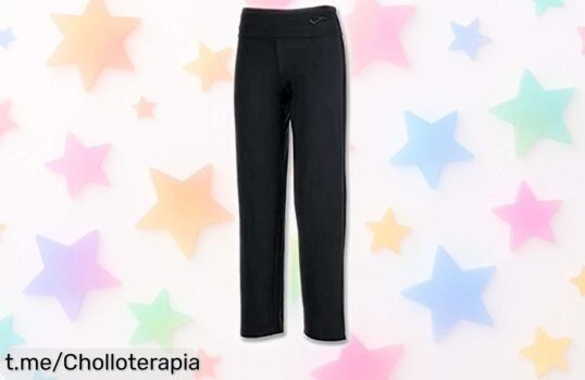 Pantalón negro para mujer Joma con ajuste perfecto y diseño sin bolsillos que estiliza, ahora a precio rebajado de verdad ¡corre que quedan pocas unidades de este super chollo!