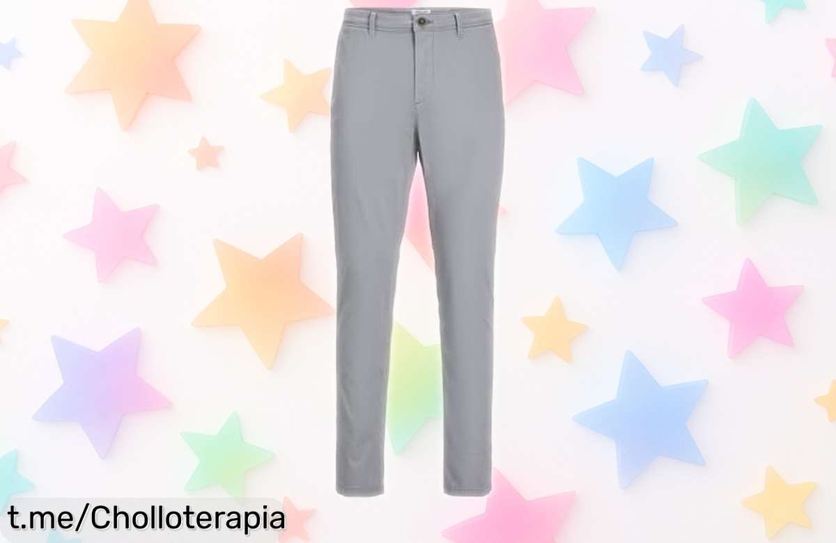 Pantalones chinos Jack & Jones Jpstmarco ultimate grey diseño genial y cierre seguro con precio rebajado que deja sin palabras un chollazo limitado ¡No lo pienses, haz tuyo este ofertón ya!