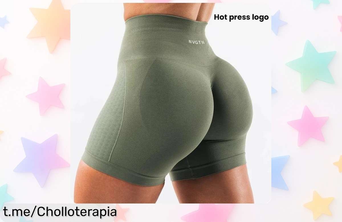Pantalones cortos NVGTN para mujer con contorno amplificado a un precio loco, ideales para entrenar o hacer yoga; ¡no dejes pasar este descuentazo que vuela y atrévete a sentirte más segura y cómoda en cada movimiento!