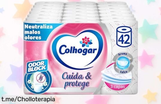Papel higiénico Colhogar Protect suave y resistente con 3 capas: ¡42 rollos a un precio súper bajo! No dejes escapar esta oferta brutal que vuela.