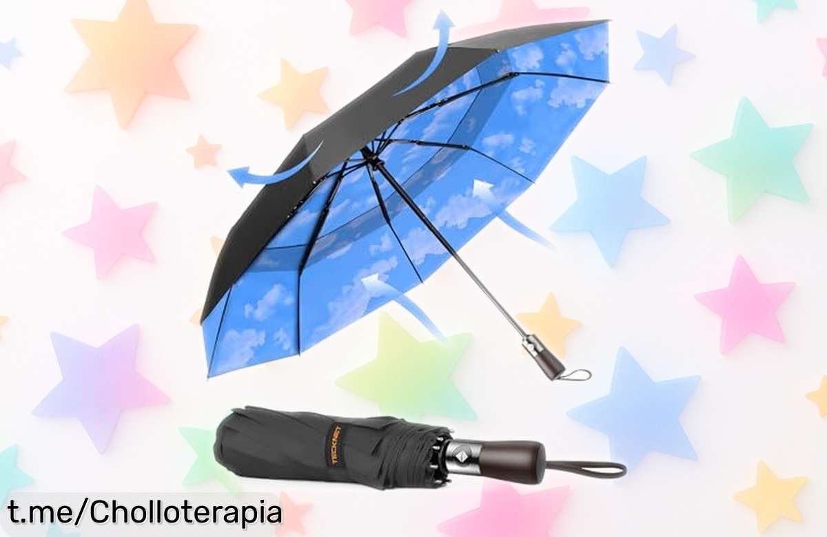 Paraguas plegable antiviento TECKNET: ¡la solución perfecta para los días lluviosos, ahora a un precio loco! No te mojes ni un segundo con este super chollo. Pero date prisa, esta oferta puede volar antes de que puedas decir ¡quiero uno!