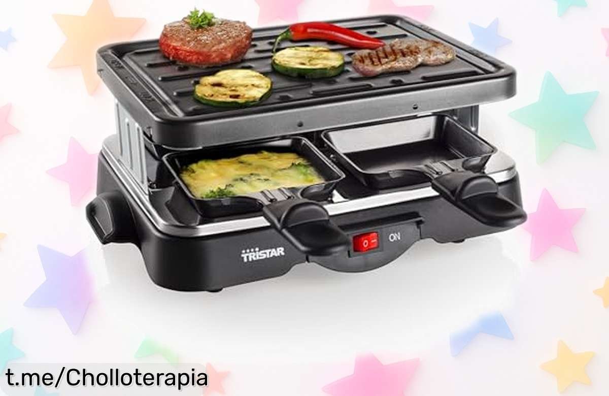 Parrilla super portátil Tristar RA2949 con sartenes gourmet para 4 personas precio rebajado y encendido ultra rápido un ofertón que vuela no te quedes sin ella hoy mismo