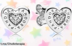 Pendientes Pandora en plata con corazón, diseño irresistible y precio rebajado ¡Brilla sin gastar de más! Corre que vuelan, este detalle lleno de amor te espera.