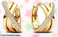 Pendientes de aro cruzados Pandora con engaste pavé: un super chollo a precio rebajado que no puedes dejar pasar, ¡brilla en cada momento y date el capricho ahora!