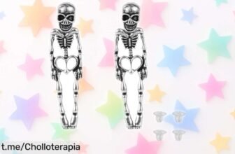 Pendientes largos de esqueleto para Halloween: el ofertón que necesitas para brillar con estilo en la fiesta, ¡apresúrate antes de que se agoten y regala miedo!