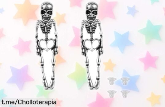 Pendientes largos de esqueleto para Halloween: el ofertón que necesitas para brillar con estilo en la fiesta, ¡apresúrate antes de que se agoten y regala miedo!