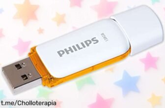 Pendrive Philips USB 2.0 de 128 GB edición Snow naranja, rebajado y listo para guardar tus mejores momentos ¡No te quedes sin el tuyo, que vuelan!
