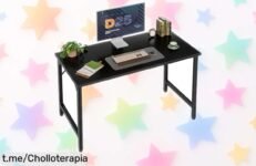 Pequeño escritorio Grandder 100 cm con pies ajustables, súper resistente y diseño moderno ideal para tu espacio; precio rebajado que no se repetirá, ¡montaje rápido y oferta limitada! Corre porque este super chollo vuela