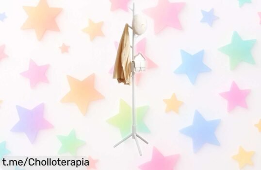 Perchero de madera maciza Vasagle en forma de árbol con 8 ganchos, súper fuerte y regulable, rebajado a un precio loco que desaparece volando ¡no pierdas esta oportunidad ya!