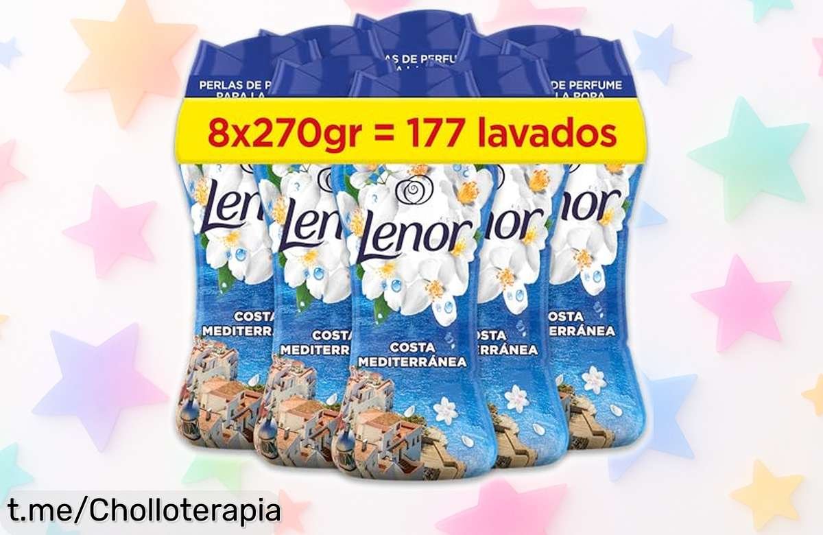 Perlas de perfume para ropa Lenor con aroma fresco que dura hasta 12 semanas, ¡super chollo por tiempo limitado! Aprovecha este precio rebajado y disfruta de frescor en cada lavado durante mucho más No pierdas esta oferta única, corre antes que vuelen