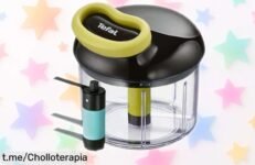 Picadora manual rápida Tefal: deliciosa comida en solo 5 segundos, con cuchillas de acero y kit para hielo. ¡Aprovecha esta oferta espectacular que no volverás a ver!
