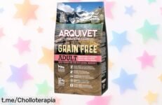 Pienso grain free Arquivet de salmón y atún para perro, 12 kg a precio rebajado: energía pura para su salud y felicidad ¡No lo pienses más, tu mejor amigo te lo agradecerá!
