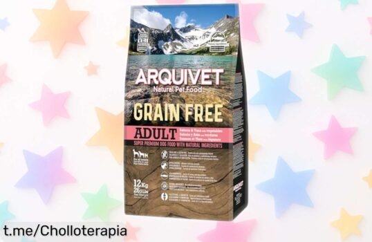 Pienso grain free Arquivet de salmón y atún para perro, 12 kg a precio rebajado: energía pura para su salud y felicidad ¡No lo pienses más, tu mejor amigo te lo agradecerá!