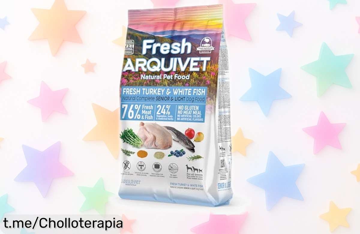 Pienso semihúmedo Fresh Senior Light con pavo y pescado blanco para perros, ahora a precio rebajado; digestión fácil y energía extra en un super chollo que se agota rápido ¡no esperes más!