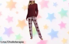 Pijama de invierno Zoerea 2 piezas, suave y elegante a precio rebajado: date un capricho en casa y siéntete increíble hoy mismo con este ofertón limitado.