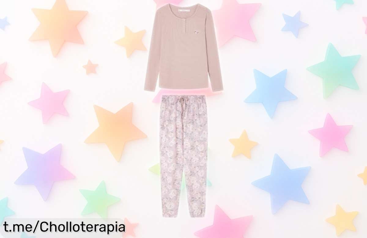 Pijama mujer Daily Rose de Women’secret en rosa claro con descuento brutal para noches fresquitas y estilo único disfruta ahora este precio rebajado que se agota volando ¡no pierdas esta oferta!
