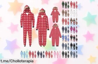 Pijamas navideños con estampado de Papá Noel para toda la familia, ¡rebajados y listos para que vivas la magia en pijama hoy mismo!