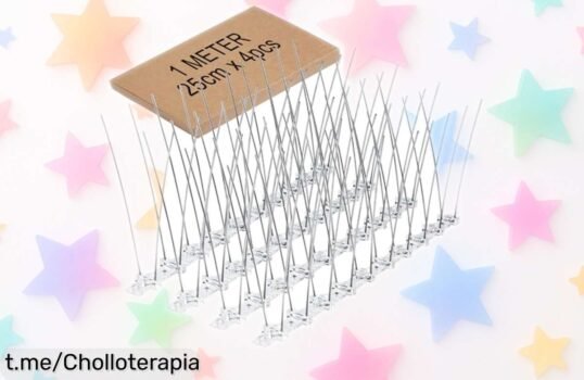Pinchos antipalomas flexibles y resistentes para tu balcón, ¡ofertón que no puedes dejar escapar! 4 piezas por metro a precio rebajado, protege tu espacio de las palomas al instante. ¡Compra ya antes de que se acabe esta oportunidad única!