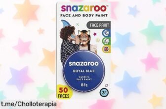 Pintura facial Snazaroo azul royal de 18ml: ¡Colores vibrantes y seguridad para la piel sensible a un precio rebajadísimo! Crea momentos inolvidables pintando sonrisas ahora.
