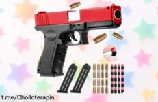 Pistola de juguete que dispara hasta 7 metros con bolas de espuma seguras y diseño realista: ¡super chollo rebajado por tiempo limitado! Disfruta al máximo antes de que se agote esta oferta imperdible.