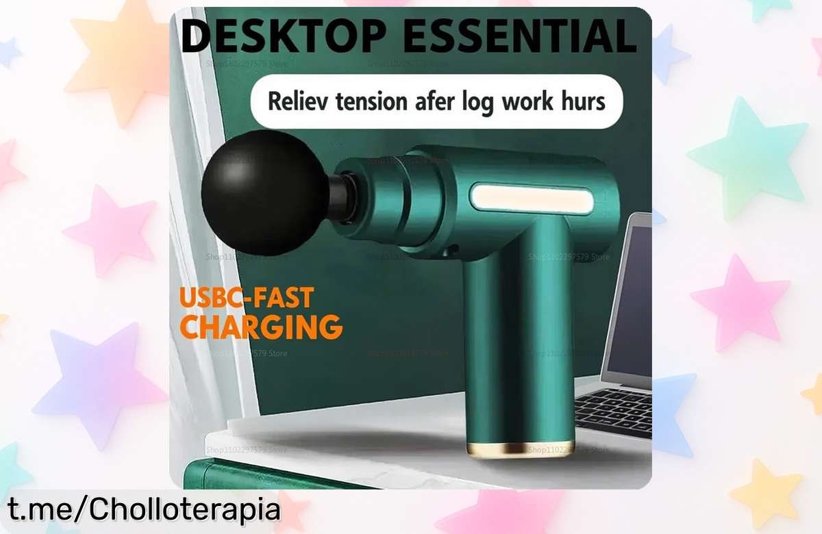 Pistola de masaje eléctrica para aliviar la fatiga muscular: ¡caída de precio brutal en este chollazo limitado que no puedes dejar escapar! Relájate ya y dale a tu cuerpo el cuidado que se merece, pero apúrate, ¡las unidades vuelan!
