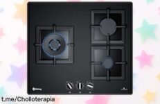 Placa de gas Balay 3ETG663HN con cristal negro ultra resistente a un precio rebajado y niveles de llama para que cocines como un chef. ¡No te pierdas este súper chollo antes de que se agote!