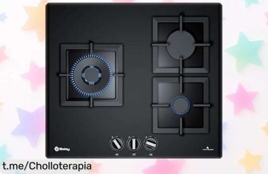 Placa de gas Balay 3ETG663HN con cristal negro ultra resistente a un precio rebajado y niveles de llama para que cocines como un chef. ¡No te pierdas este súper chollo antes de que se agote!