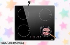 Placa de inducción 4 fuegos Noxton con potencia brutal y control táctil fácil Rebajada para ti ¡Super chollo imperdible con temporizador y seguridad para peques Corre que vuelan!