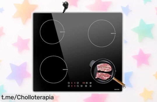 Placa de inducción 4 fuegos Noxton con potencia brutal y control táctil fácil Rebajada para ti ¡Super chollo imperdible con temporizador y seguridad para peques Corre que vuelan!