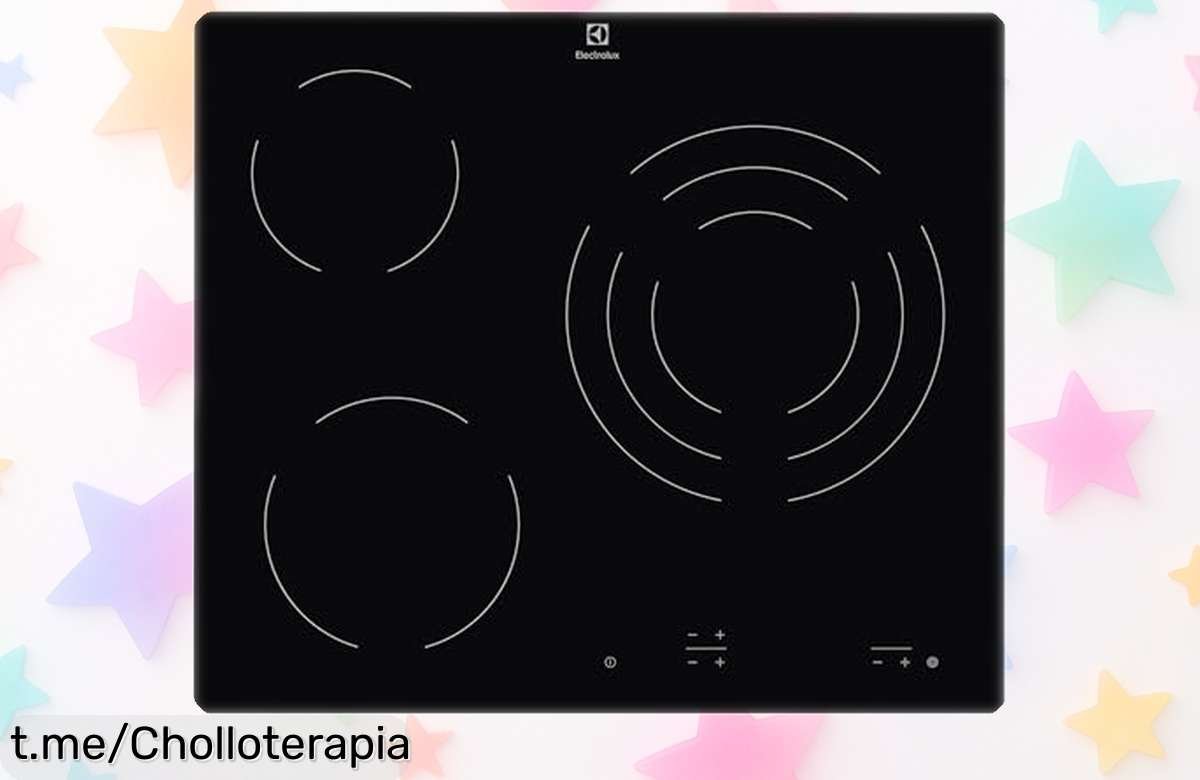 Placa vitrocerámica Electrolux EHF6232IOK con triple zona y control táctil a precio rebajado imperdible para cocinar rápido y seguro ¡oferta limitada que se va volando, corre antes de que desaparezca!