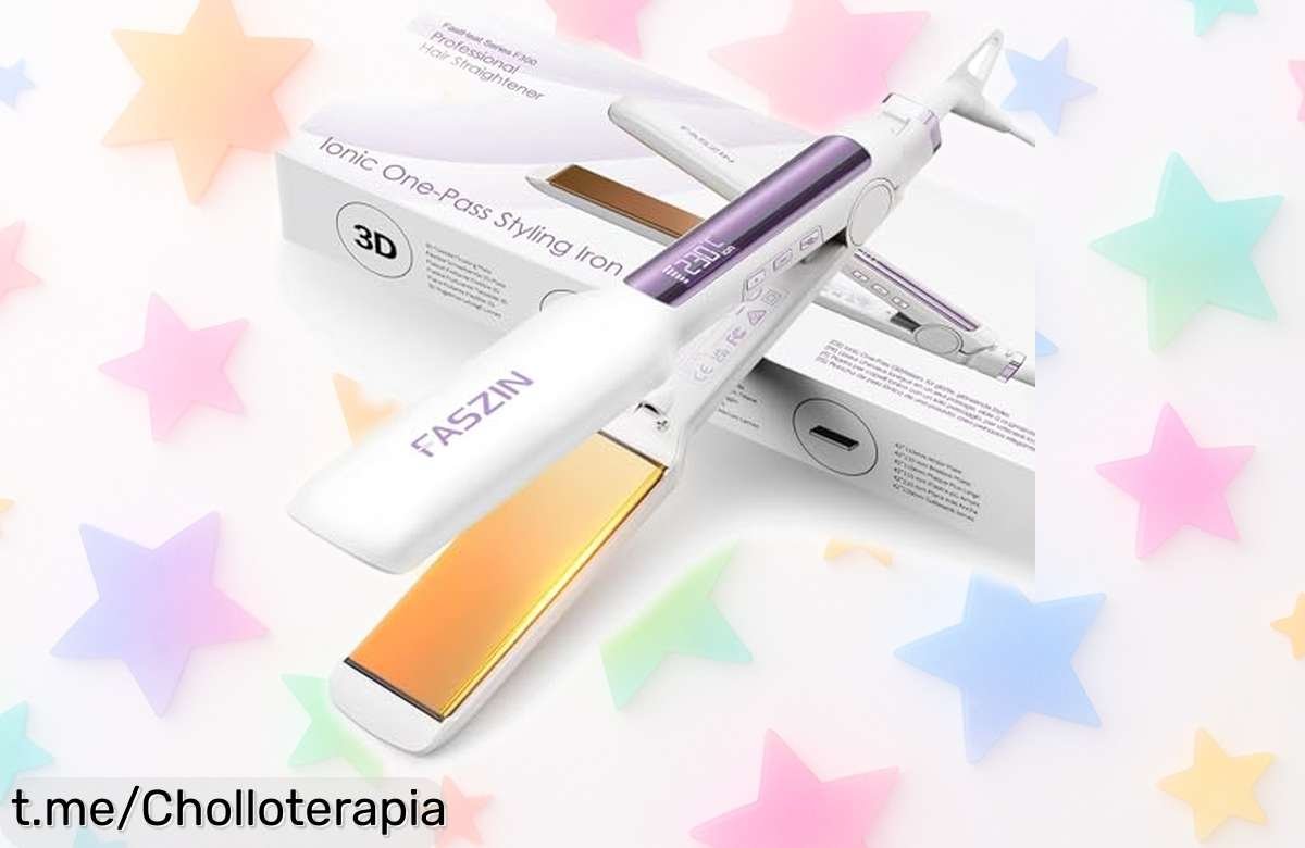 Plancha de pelo Faszin con placa ancha de titanio: ¡calentamiento rapidísimo y 11 niveles de temperatura a un precio loco! Aprovecha este super chollo y consigue ese cabello espectacular que tanto deseas antes de que se acaben las unidades.